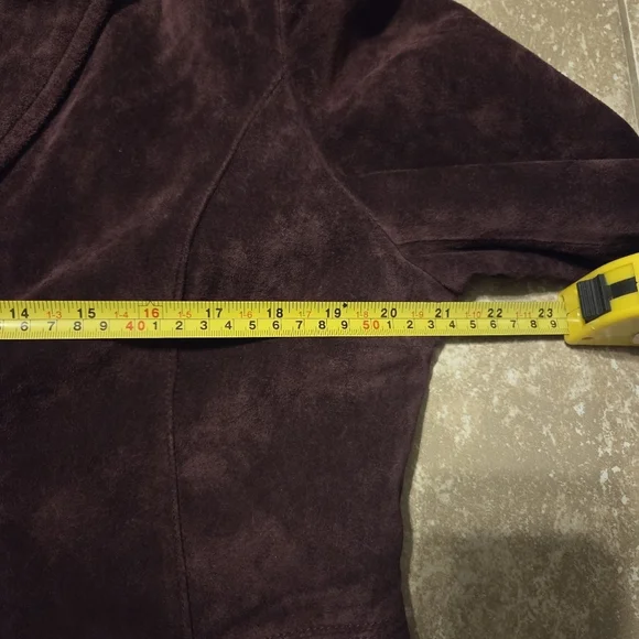 St. John Bay Women’s Vintage Genuine Leather Purple Sueded Jacket. Sz M Western - Picture 6 of 8